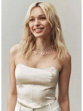 NWT Reformation Maia Silk Corset Top